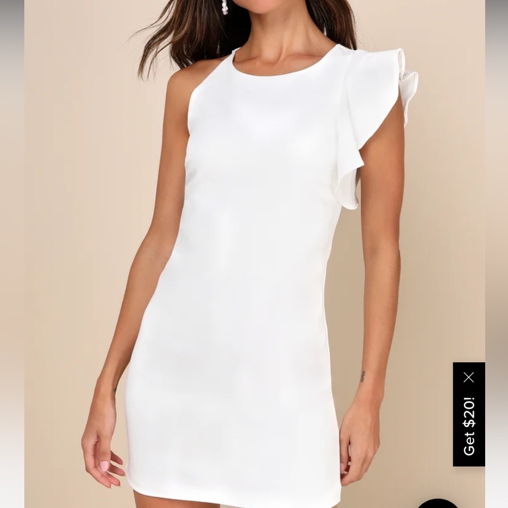 Lulus white one shoulder dress